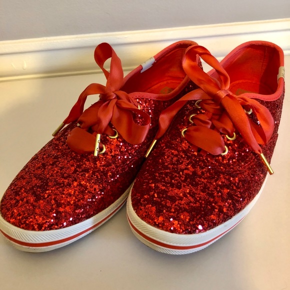 red glitter keds